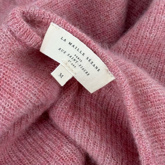 Sezane Gaspard Cardigan Rosewood Pink Medium - Picture 5 of 8